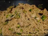 Recette Nouilles sautées au wok : brocolis et poulet