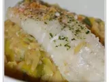 Recette Filet de lingue sur pastasoto au poireaux