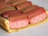 Recette Tarte rhubarbe biscuits roses