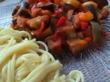Recette Poelee de poivrons et aubergines au curry
