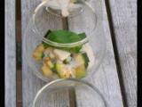 Recette Verrine de printemps: caviar de courgette au romarin et crème de parmesan