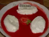 Recette Soupe de fraises et oeufs à la neige