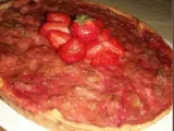 Recette Tarte à la compote de fraises et rhubarbe