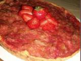 Recette Tarte à la compote de fraises et rhubarbe