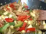 Recette Wok au porc et aux poivrons