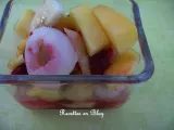 Recette Salade de mangues, bananes, lychees, framboises