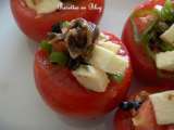 Recette Tomates farcies a la mozzarella et aux anchois