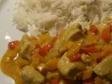 Recette Poulet au curry et au poivron rouge ww
