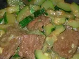 Recette Wok de boeuf et courgettes sauce asiatisante