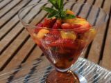 Recette Salade de fraises et mangues au sirop de miel d'oranger