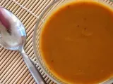 Recette Soupe carotte-châtaigne au lait de riz vanillé, sans blé, sans lait