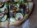 Recette Pizza verte courgettes et ppp (pesto de persil plat & pistaches)