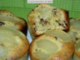 Recette Muffins poires, amandes et pépites de chocolat