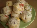 Recette ¤¤¤ des muffins salés pour l?apéritif : roquefort et noix / tomates et gruyère