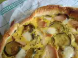 Recette Tarte au poulet, estragon, moutarde, courgette et tomme pour changer le monde?