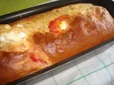Recette ¤¤¤ préparez votre panier à pique-nique ! cake thon, poivron rouge, chèvre et noix