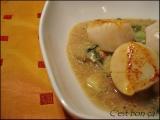 Recette Saint-jacques, amarante et bouillon à la citronnelle