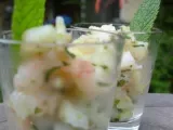 Recette Verrines apéritives fraîcheur crevettes-combaya-menthe - et trop chouette cadeau