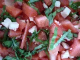 Recette Salade de melon d'eau, feta et basilic