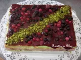 Recette Gateau pistache bavarois aux fruits rouges