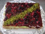 Recette Gateau pistache bavarois aux fruits rouges