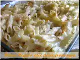 Recette Penne rigate gourmandes aux deux fromages