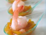 Recette Crevettes roses et crabe en chutney de mangue-ananas