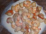 Recette Poelee de gambas et noix de st jacques, sauce sirop d'erable vanille