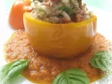 Recette Poivrons grillés farcis, sauce tomate