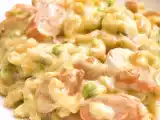 Recette Macaroni au fromage et saucisses fumées