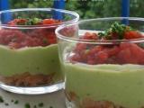 Recette Creme d'avocat & saumon tomate basilic