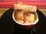 Recette Oeufs-cocotte coppa, tomate et parmesan