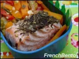 Recette Plat unique vapeur: saumon papillote et petit légumes