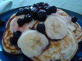 Recette Pancakes aux bananes et aux bleuets - 4 pts