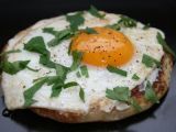 Recette Oeuf au plat sur blinis chaud