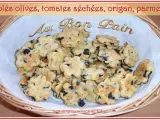 Recette Sablés olives, tomates séchées, origan, parmesan