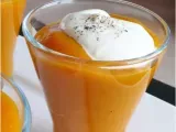 Recette Soupe de carotte cappuccino au pain d'épices