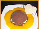 Recette Dôme glacé chocolat meringues, coulis de mangue