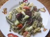 Recette Salade pâtes - légumes et figatellu