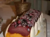 Recette Buche glacée framboise/mangue, brisures de nougatine