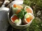 Recette Rouleaux de saumon, avocat et pamplemousse