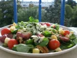 Recette Salade bleue de gesiers confits & noix