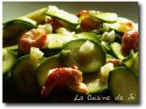 Recette Salade, toute fraîche, de courgettes aux queues d'écrevisses