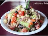 Recette SALADE DE TOMATES CONCOMBRE AU PESTO