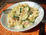 Recette Cellentani aux courgettes et pâtisson / cellentani with pattypan squash and zucchini