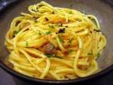 Recette Spaghetti au foie gras et truffes, en souvenir des fêtes