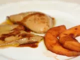 Recette Escalopes de foie gras frais poêlées au melon flambé au porto