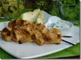Recette Brochette de poulet tikka masala et raïta de pommes