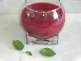 Recette Smoothie fraise, framboise, basilic.