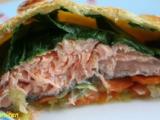 Recette Saumon en croûte à la julienne de légumes de mercotte